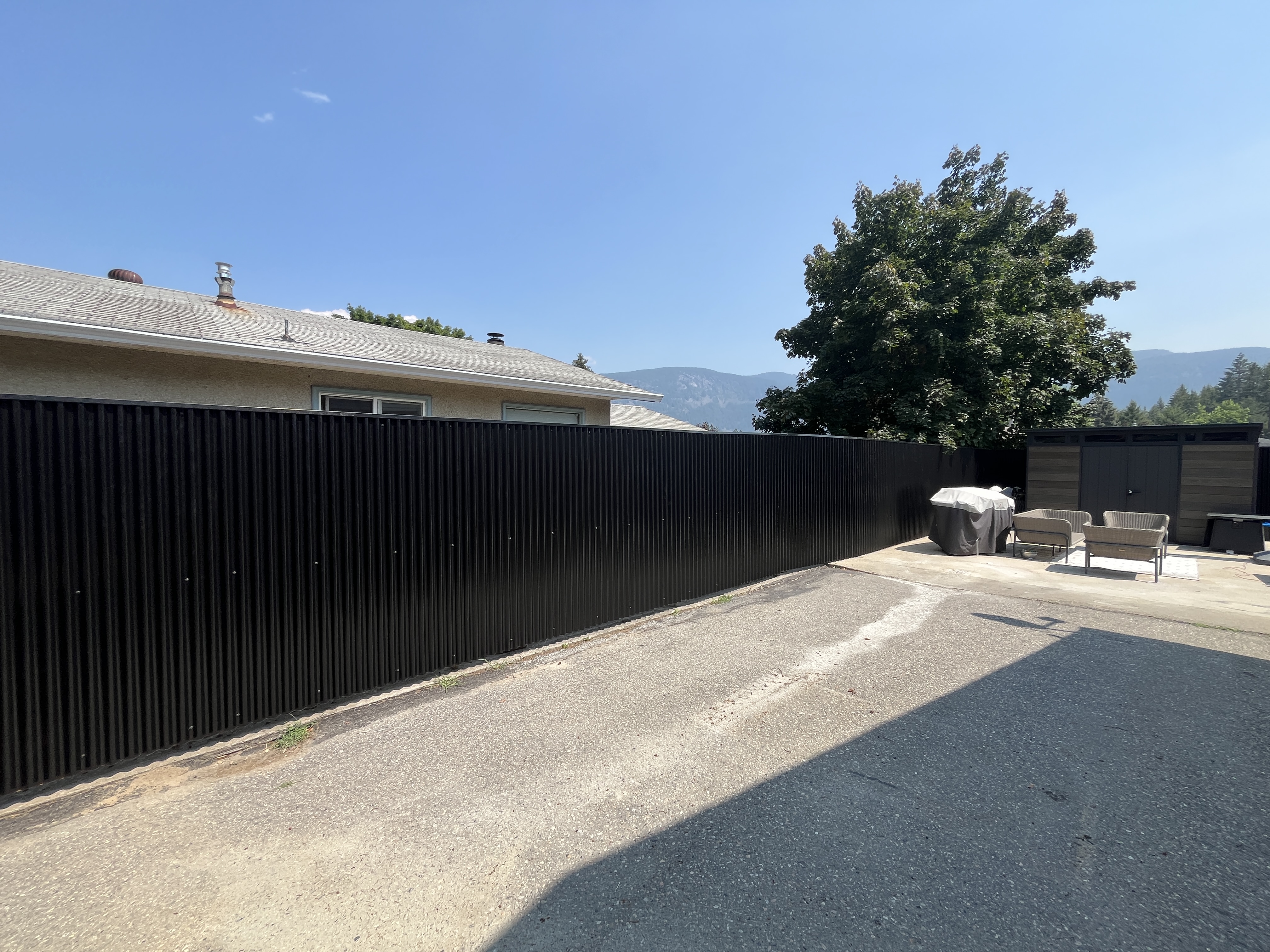 6' Black Steel Fence