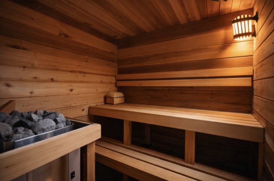 Western Red Cedar sauna interior